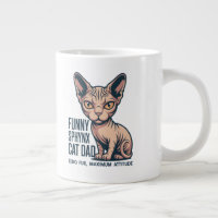 Illustration de papa chat Sphynx drôle