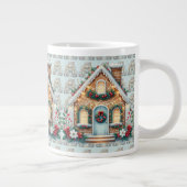 Grande Tasse Illustration de vacances de maison en pain d'épice (Droite)