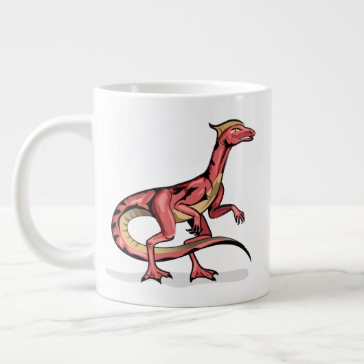 Grande Tasse Illustration De Velociraptor. (Gauche)