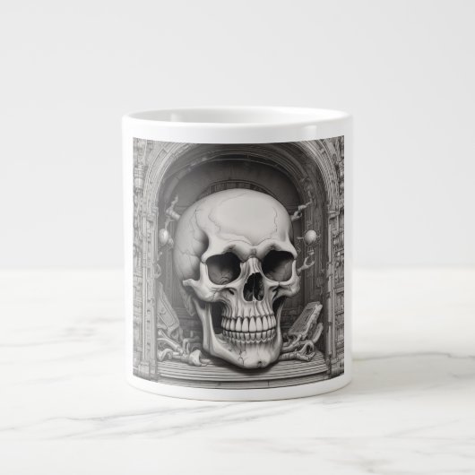 Grande Tasse Illustration du crâne (Devant)