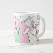 Grande Tasse Illustration d'un Arrière - plan rose (Devant droit)