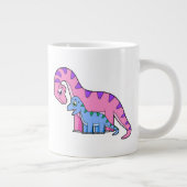 Grande Tasse Illustration D'Un Brachiosaurus Mère Et Enfant. (Droite)