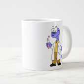 Grande Tasse Illustration D'Un Chimiste Brontosaurus. (Devant droit)