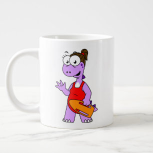 Grande Tasse Illustration D'Un Gardien À Vie Tyrannosaurus Rex.