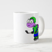 Grande Tasse Illustration D'Un Joueur De Spinosaurus. (Devant droit)