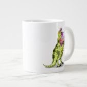 Grande Tasse Illustration D'Un Lambéosaure Portant Un Oeuf. (Devant droit)