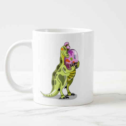 Grande Tasse Illustration D'Un Lambéosaure Portant Un Oeuf. (Gauche)