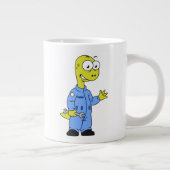 Grande Tasse Illustration D'Un Mécanique Brontosaurus. (Droite)