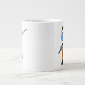 Grande Tasse Illustration D'Un Pêcheur D'Allosaurus. (Devant)