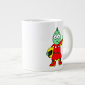 Grande Tasse Illustration D'Un Pilote De Voiture De Course Allo (Devant droit)