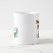 Grande Tasse Illustration D'Un Plateosaure Jouant De La Harpe. (Devant)