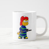 Grande Tasse Illustration D'Un Pompier Tyrannosaurus Rex. (Droite)