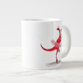 Grande Tasse Illustration D'Un Raptor Danseur Ballerina. (Devant droit)