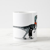 Grande Tasse Illustration D'Un Serveur De Restauration Raptor. (Devant)