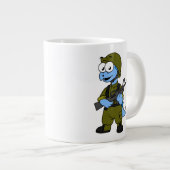 Grande Tasse Illustration D'Un Soldat De Stegosaurus. (Devant droit)