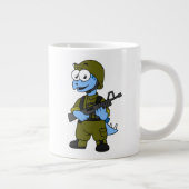 Grande Tasse Illustration D'Un Soldat De Stegosaurus. (Droite)