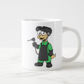 Grande Tasse Illustration D'Un Soudeur De Stegosaurus. (Droite)