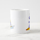Grande Tasse Illustration D'Un Spinosaure De Surf. (Devant)
