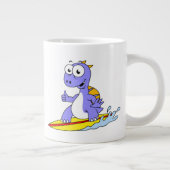 Grande Tasse Illustration D'Un Spinosaure De Surf. (Droite)