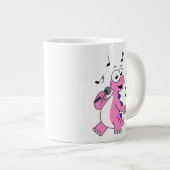 Grande Tasse Illustration D'Un Stegosaurus Chantant. (Devant droit)