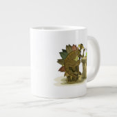 Grande Tasse Illustration D'Un Stegosaurus Qui Boit Une Boisson (Devant droit)