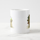 Grande Tasse Illustration D'Un Stegosaurus Qui Boit Une Boisson (Devant)