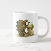 Grande Tasse Illustration D'Un Stegosaurus Qui Boit Une Boisson (Droite)