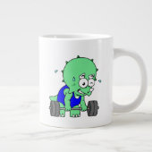 Grande Tasse Illustration D'Un Tricératops Poids De Levage. (Droite)