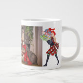 Grande Tasse Illustration Festive Fille Noël (Droite)