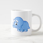 Grande Tasse Illustration Mignonne D'Un Dinosaure Tricératops. (Droite)