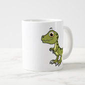 Grande Tasse Illustration Mignonne D'Un Rex Tyrannosaurus. (Devant droit)