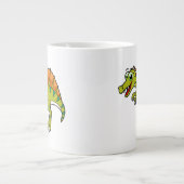 Grande Tasse Illustration Mignonne D'Un Spinosaure Souriant. (Devant)
