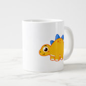 Grande Tasse Illustration Mignonne D'Un Stegosaurus. (Devant droit)