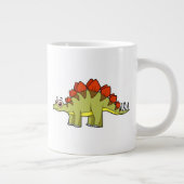 Grande Tasse Illustration Mignonne D'Un Stegosaurus Dinosaure. (Droite)