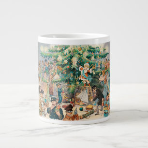Grande Tasse Illustration vintage L'Arbre de Noël de Puck, 1902