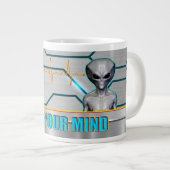 Grande Tasse ILS SONT DÉJÀ ICI - OUVREZ VOTRE ESPRIT design col (Devant droit)