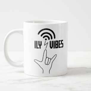 Grande Tasse ILY Vibes - Conception ASL 