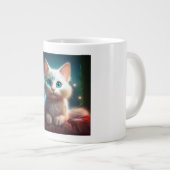 Grande Tasse Image D'Imaginaire D'Un Jeune Chat Albino (Devant droit)