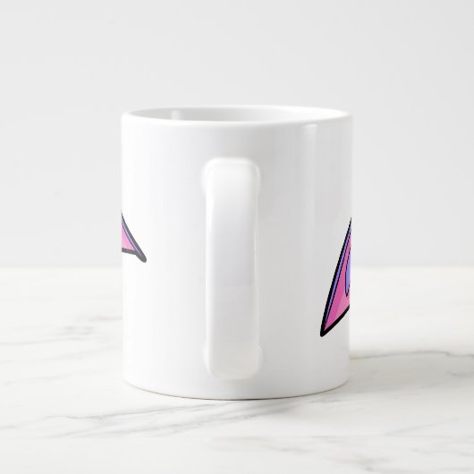 Grande Tasse Image Mignonne D'Un Ptérodactyle Volant. (Dos)