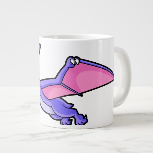 Grande Tasse Image Mignonne D'Un Ptérodactyle Volant. (Devant droit)