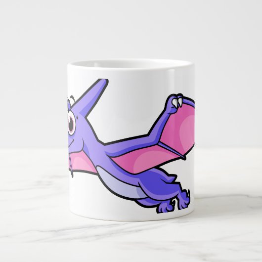 Grande Tasse Image Mignonne D'Un Ptérodactyle Volant. (Devant)
