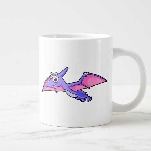Grande Tasse Image Mignonne D'Un Ptérodactyle Volant. (Droite)
