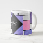 Grande Tasse Impression blanc rose rose clair (Devant droit)