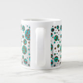 Grande Tasse Impression Brown et Turquoise dalmate (Dos)