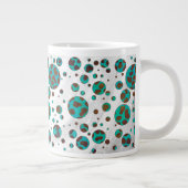 Grande Tasse Impression Brown et Turquoise dalmate (Droite)