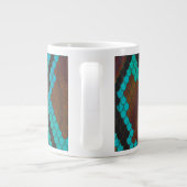 Grande Tasse Impression Brown et Turquoise de serpent (Dos)