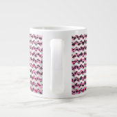 Grande Tasse Impression chevron noir léopard et rose vif (Dos)