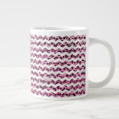 Grande Tasse Impression chevron noir léopard et rose vif (Droite)
