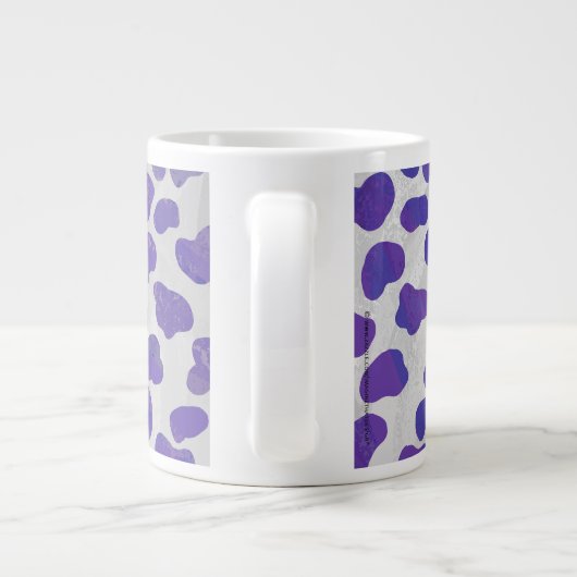 Grande Tasse Impression dalmate violet et blanche (Dos)