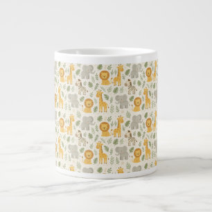Grande Tasse Impression de nurserie d'animaux de safari